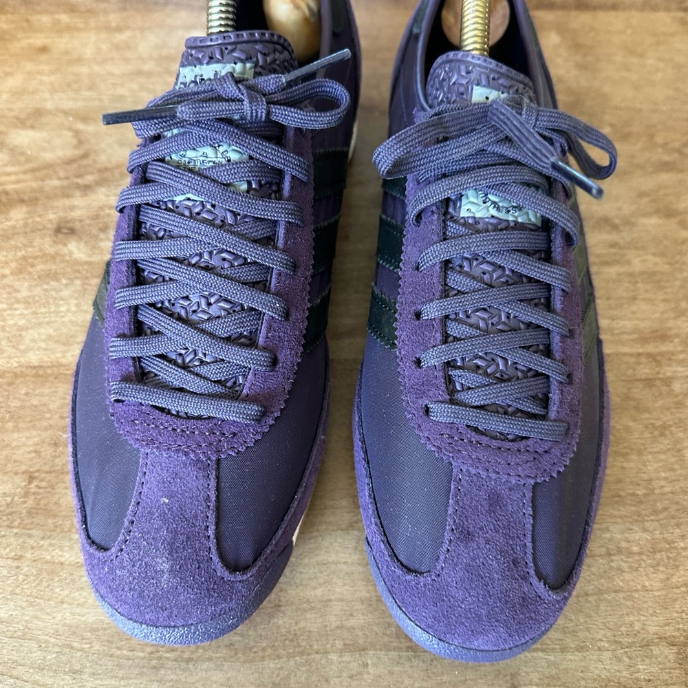 adidas Originals Purple Low-Top Sneakers with Black Stripes